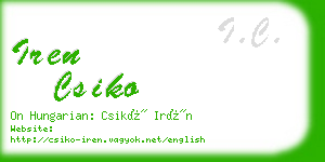 iren csiko business card